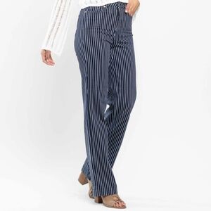 Judy Blue Railroad‎ Stripe Straight Leg Jeans